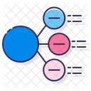 Radiale Liste Kreisdiagramm Radial Symbol