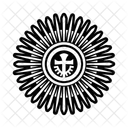Radiant Rays Motif Tribal Icon