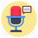 Radio Ad Radio Advertisement Microphone Ad Icon