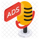 Radio Ad Radio Advertisement Microphone Ad Icon