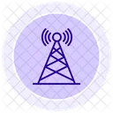 Radio Tower Color Circle Icon Icon