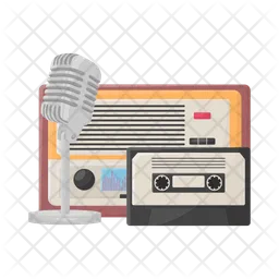 Radio with cassette  Icon