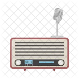 Radio with microphone  Icon