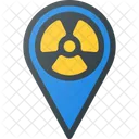 Radioactive Pin Geolocation Icon