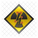 Radioactive Caution Nuclear Sign Radioactive Symbol Icon