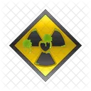 Radioactive Caution Nuclear Sign Nuclear Symbol Icône