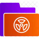 Radioactive Folder Danger Nuclear Icon