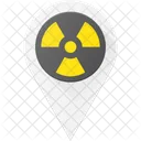Radioactive Pin Geolocation Icon