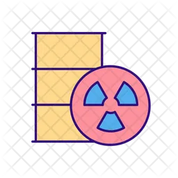 Radioactive waste container  Icon