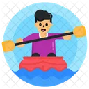 Boat Rafting Boating Rowing Icon