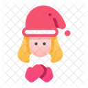 Ragazza Cappello Di Natale Bambola Icon