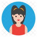 Ragazza Avatar Femmina Icon