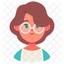 Donna Avatar Occhiali Icon