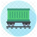 Rail Fright Goods Train Railway Track Icon