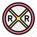 Rail Road Road Sign Crossing Icon