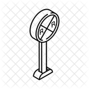Railroad Crossing Signboard Icon