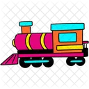 Vibrant Locomotive Illustration Train Engine Rail Transport Icon