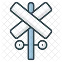 Railroad crossing sign  Icon
