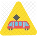 Railway crossing ahead  Icon