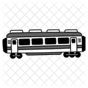 Black Monochrome Train Illustration Railway Railroad Icon