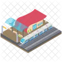 Railway Station Transport Subway Train Train Station Icon