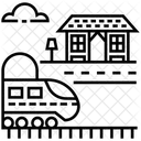 철도 트랙 철도 경로 기차역 아이콘