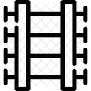 Train Tracks Railroad Transportation Rails Pathway Infrastructure Tracks Locomotive Junction Icon