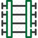 Train Tracks Railroad Transportation Rails Pathway Infrastructure Tracks Locomotive Junction Icon