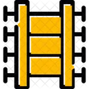 Train Tracks Railroad Transportation Rails Pathway Infrastructure Tracks Locomotive Junction Icon