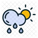 Rainfall Drizzle Sun Icon