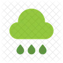 Rain Cloud Greenery Icon