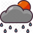 Cloud Rain Raindrops Icon