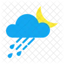 Night Rain Atmosphere Climate Increasing Clouds Weather Forecast Icon