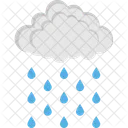 Rain Cloud Raindrops Icon
