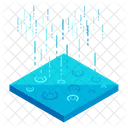 Rain Surface Isometric Icon