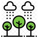 Rain Cloud Tree Icon