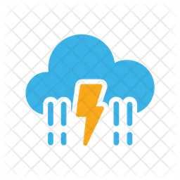Rain And Lightning  Icon