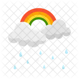 Rain and rainbow  Icon