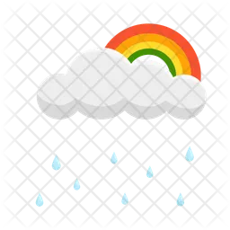 Rain and rainbow  Icon