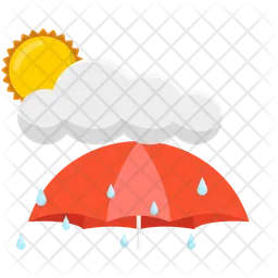 Rain and umbrella  Icon