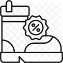 레인부츠 신발 세일 아이콘