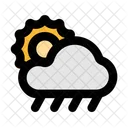 Rain Developing Cloud Sun Icon