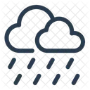 Rain Droplets Cloudy Icon