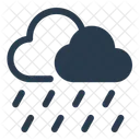Rain Droplets Cloudy Icon