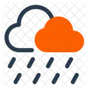 Rain Droplets Cloudy Icon