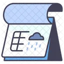 Rain Cloud Calendar Icon