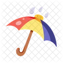 Raining Rain Protection Umbrella Icon