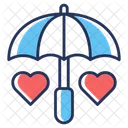 Rain Romance Umbrella Affection Icon