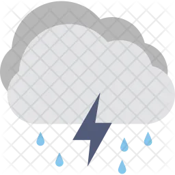 Rain Thunderstorm  Icon