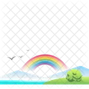 Rainbow Weather Cloud Icon